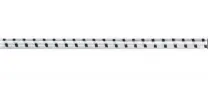 White/Blk Nylon Braided Elastic Cord 5/8" Style 4005
